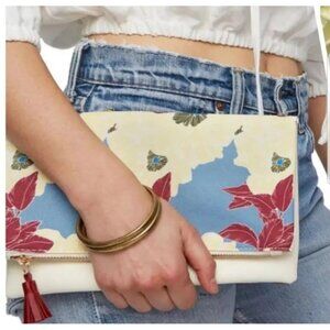 Rachel Polly Fab Fit Fun Floral Foldable Clutch Handbag